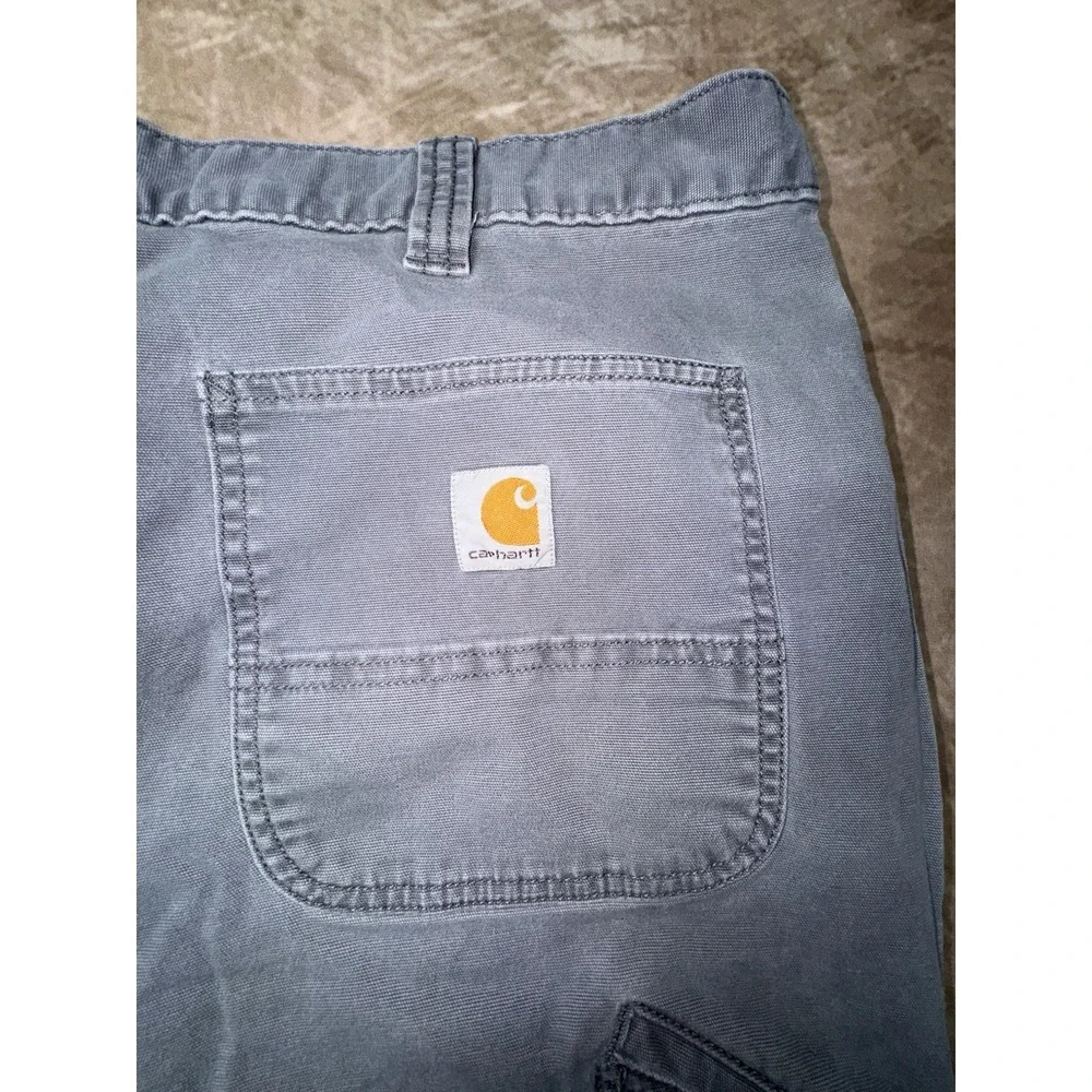 Carhartt Relaxed Straight Rigby Dungaree Pants Men's *42 X 29 Gravel Gray
